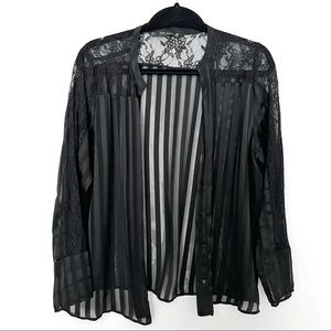 ZARA - Lace & Mesh Blouse